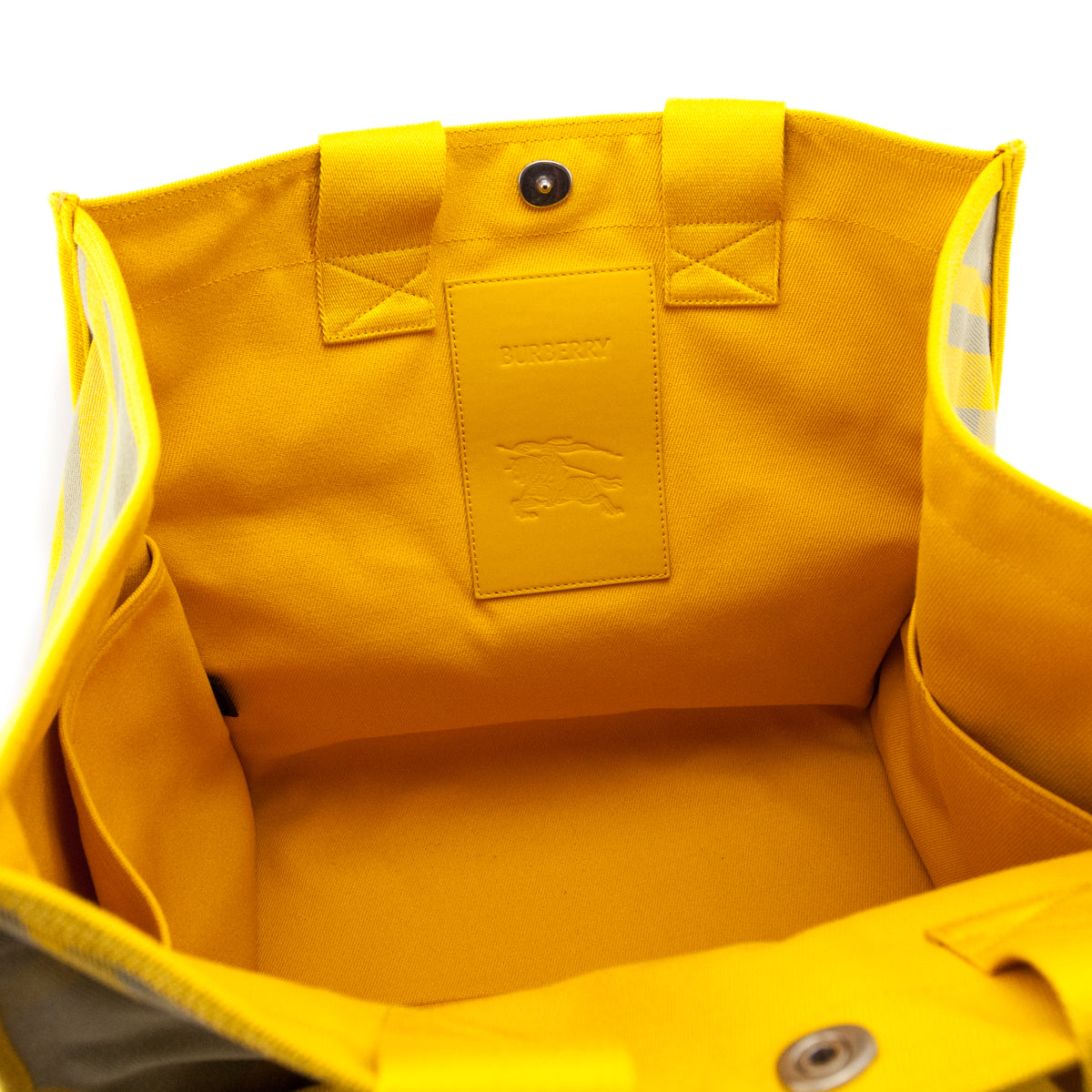 Burberry Yellow Printed Canvas Nova Check Tote - Love that Bag etc - Preowned Authentic Designer Handbags & Preloved Fashions