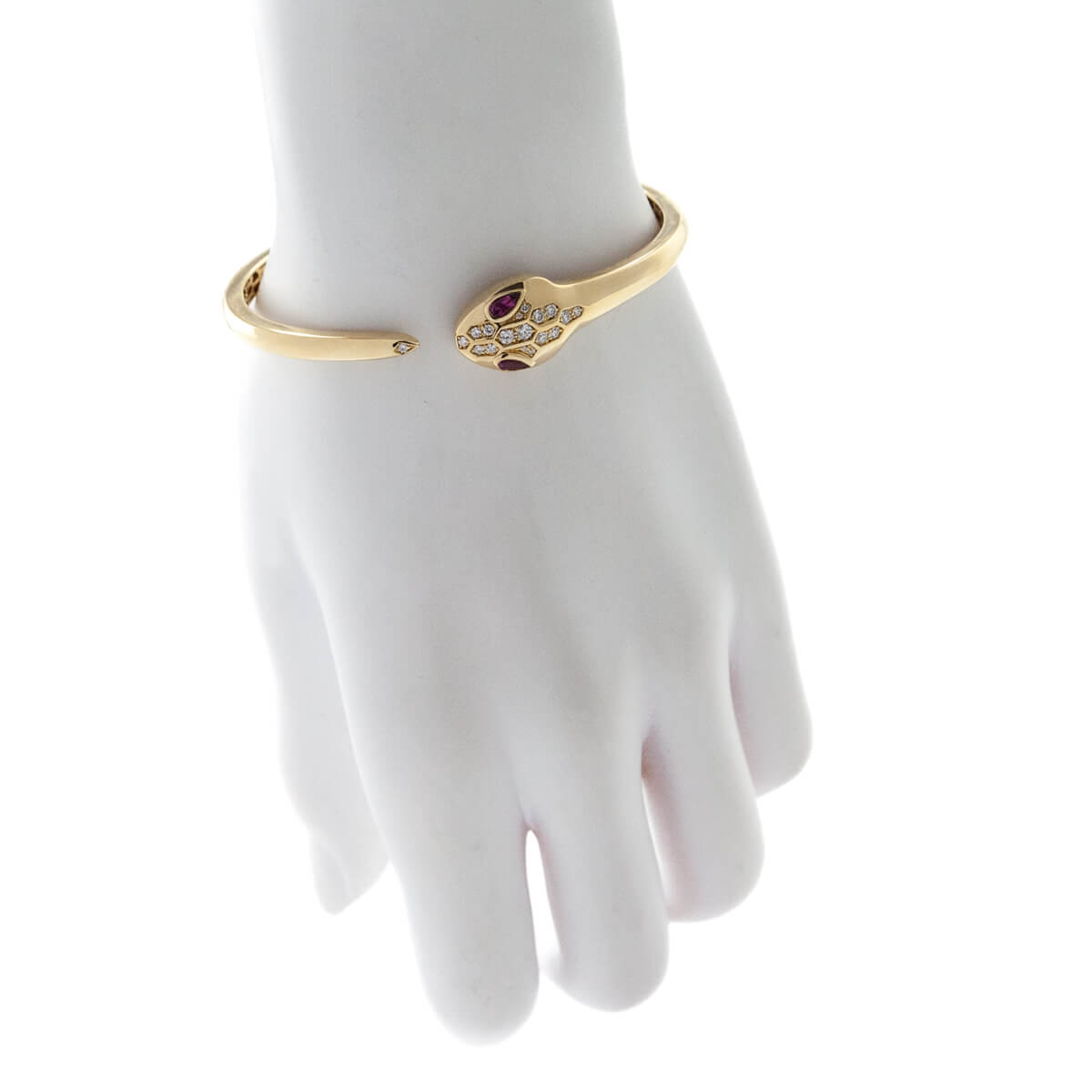 Bvlgari 18K Rose Gold, Diamond & Rubellite Serpenti Bracelet - Love that Bag etc - Preowned Authentic Designer Handbags & Preloved Fashions