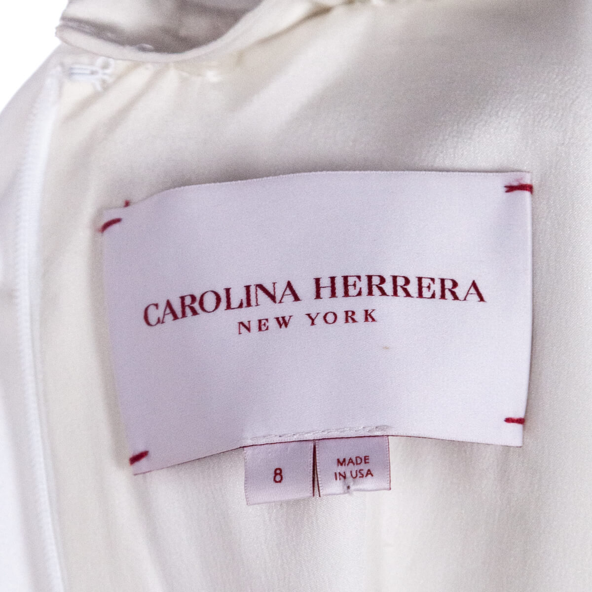 Carolina Herrera White Crepe Jockey Ruffled Dress Size M | US 8 - Love that Bag etc - Preowned Authentic Designer Handbags & Preloved Fashions