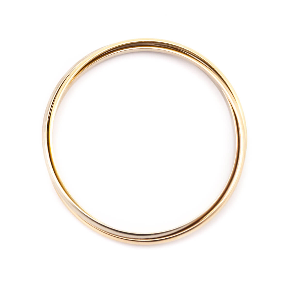 Cartier 18K Pink Yellow White Gold Classic Trinity Bangle Bracelet