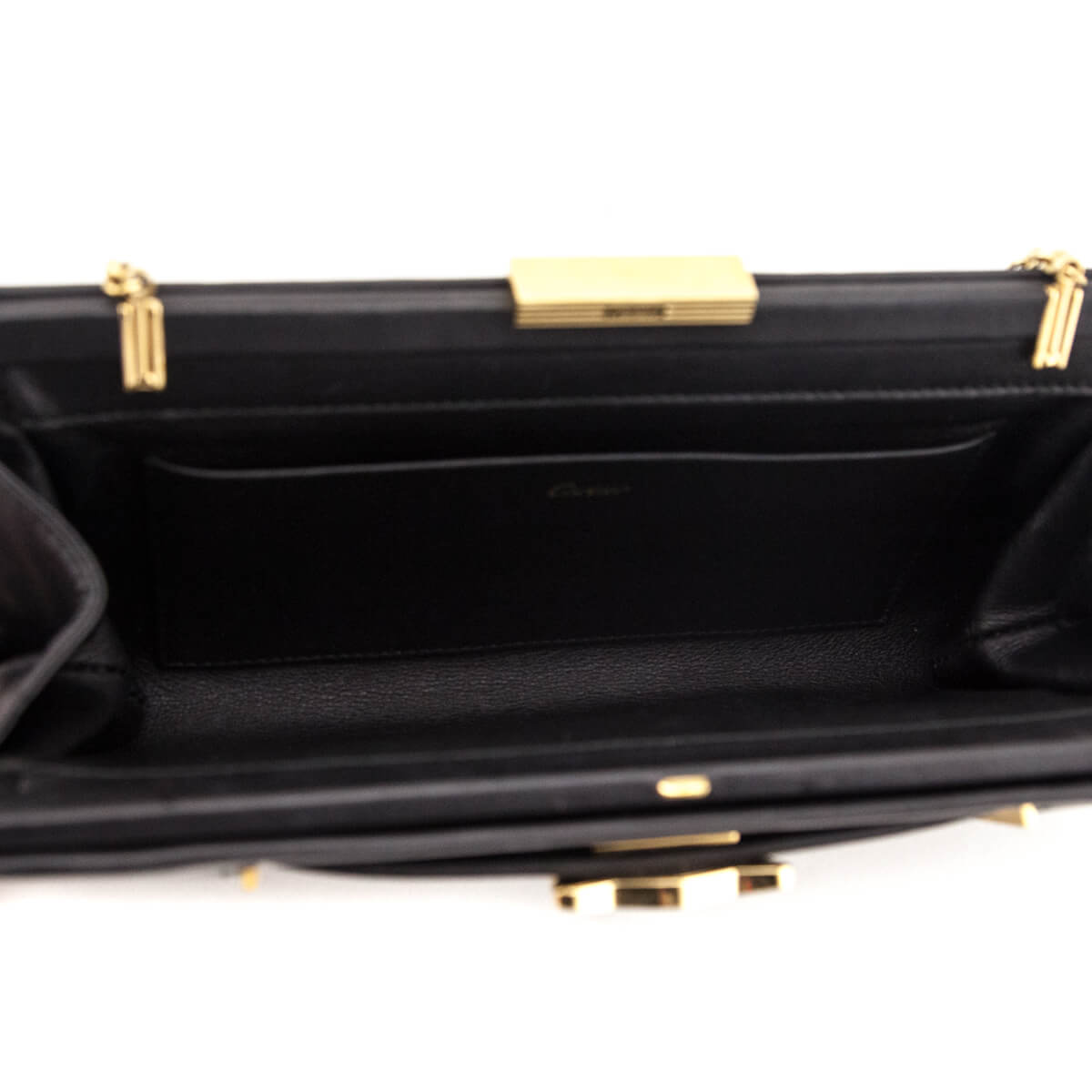 Cartier Black Calfskin Panthere de Cartier Clutch - Love that Bag etc - Preowned Authentic Designer Handbags & Preloved Fashions