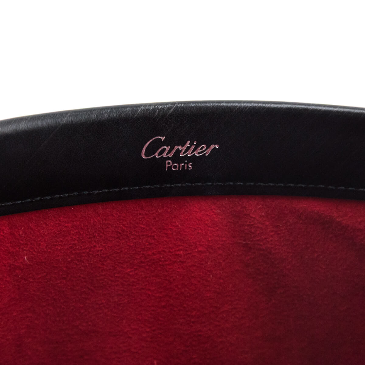 Cartier Black Leather Vintage Tricolor Trinity Handle Bag