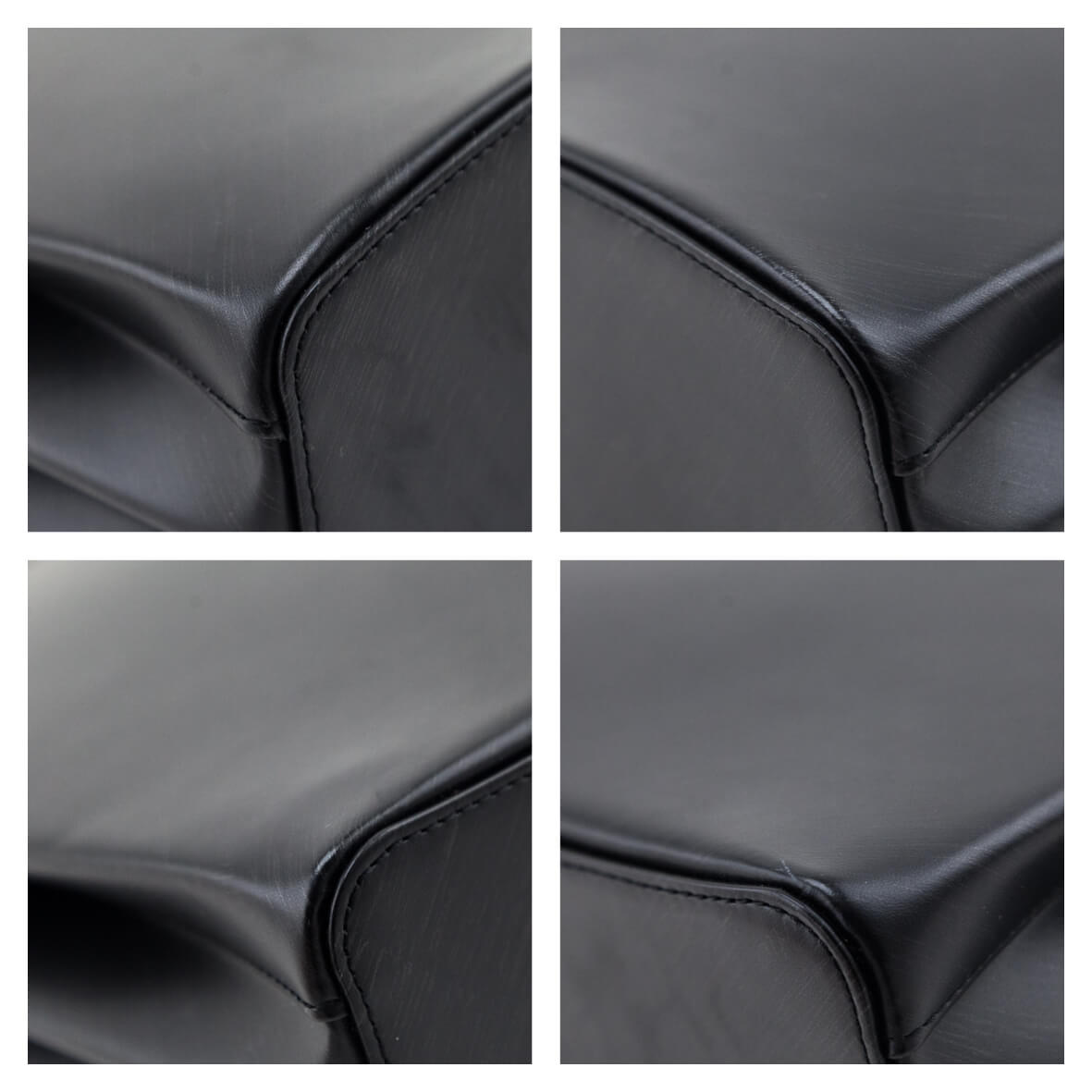 Cartier Black Leather Vintage Tricolor Trinity Handle Bag