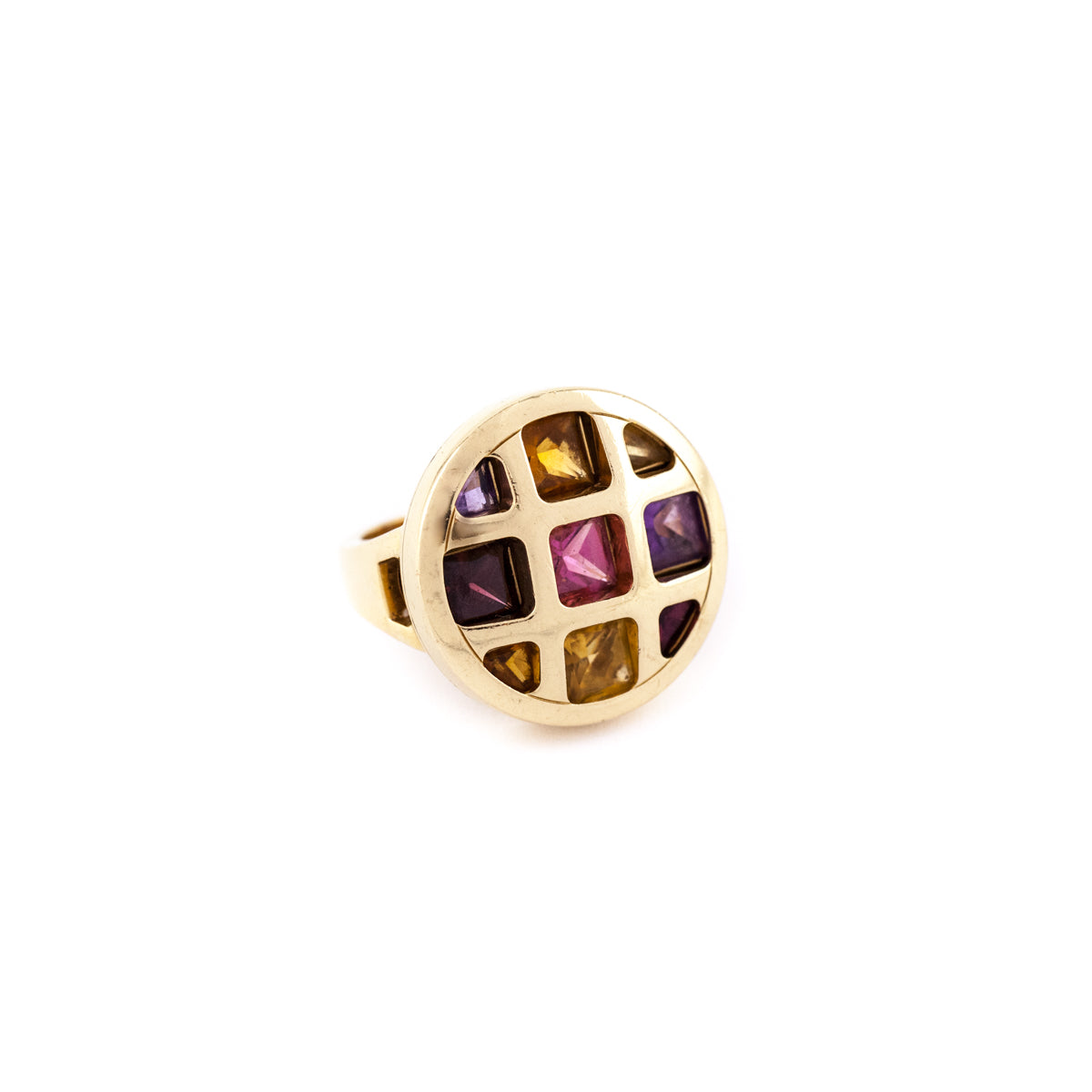 Cartier 18K Gold Multi Gemstone Pasha Ring Size 8.5 - Love that Bag etc - Preowned Authentic Designer Handbags & Preloved Fashions
