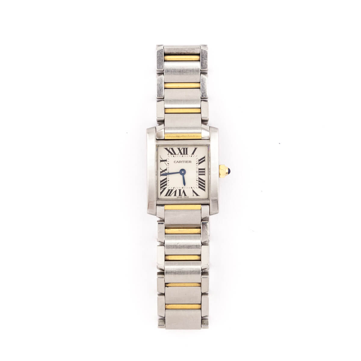 Cartier Stainless Steel & 18K Gold Tank Francaise Watch - Love that Bag etc - Preowned Authentic Designer Handbags & Preloved Fashions