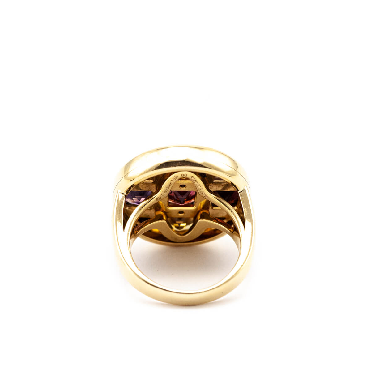 Cartier 18K Gold Multi Gemstone Pasha Ring Size 8.5 - Love that Bag etc - Preowned Authentic Designer Handbags & Preloved Fashions