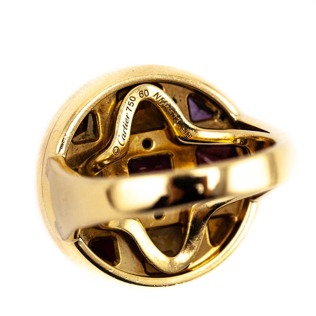 Cartier 18K Gold Multi Gemstone Pasha Ring Size 8.5 - Love that Bag etc - Preowned Authentic Designer Handbags & Preloved Fashions
