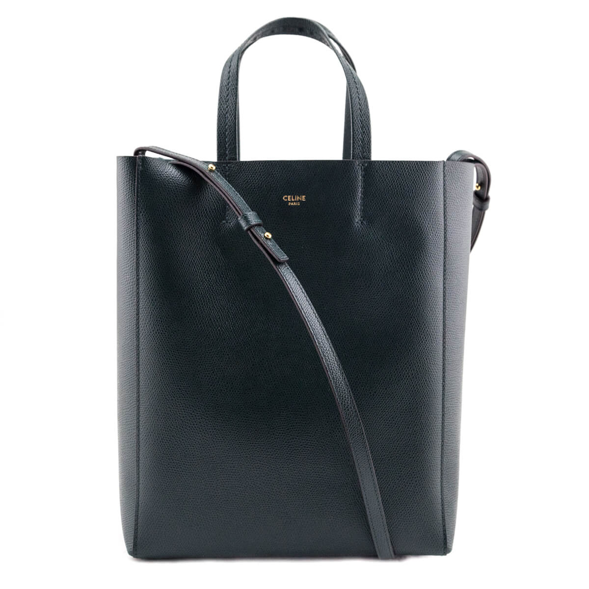 Celine Amazone Grained Calfskin Small Vertical Cabas - Love that Bag etc - Preowned Authentic Designer Handbags & Preloved Fashions