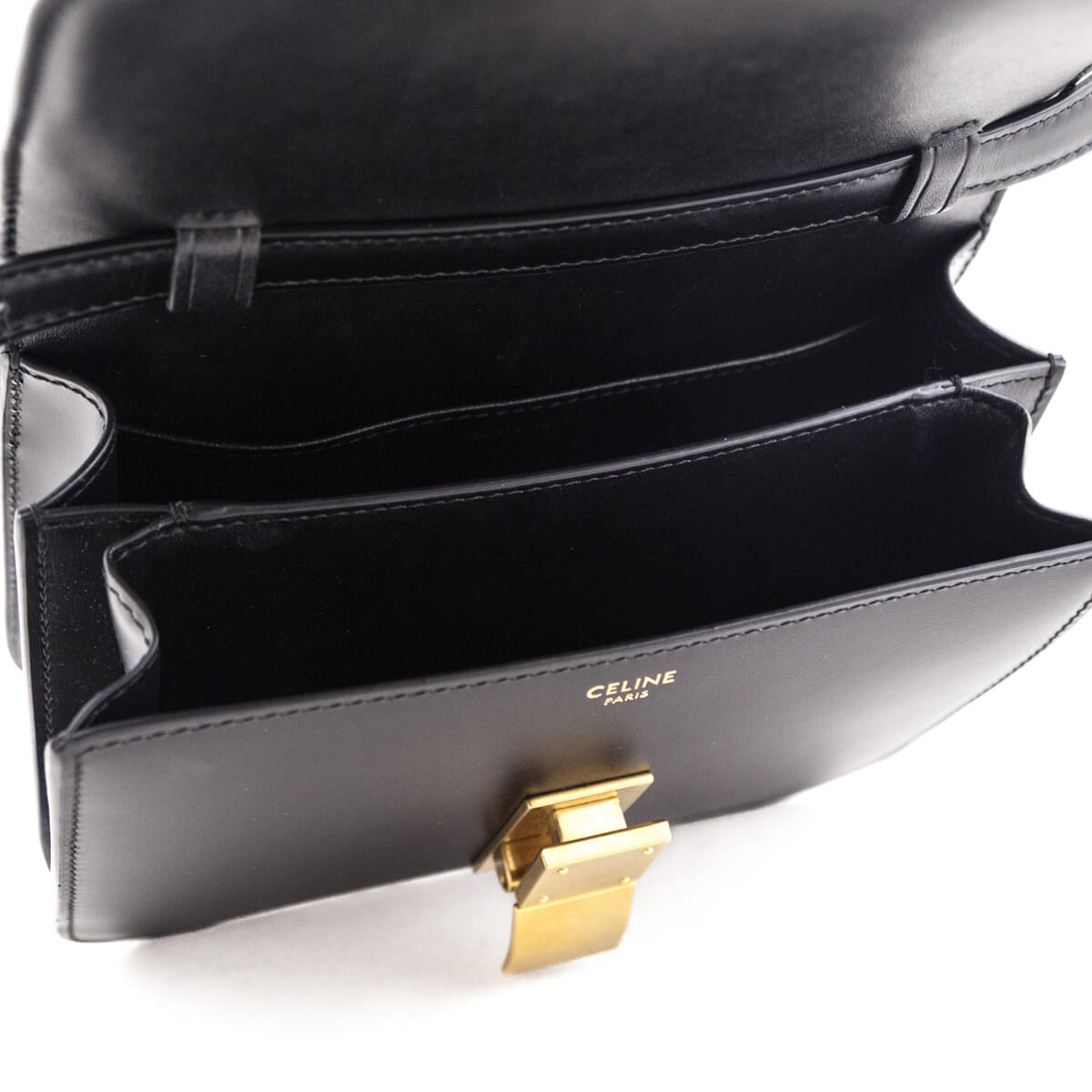 Celine Black Box Calfskin Teen Classic Box Flap Bag - Love that Bag etc - Preowned Authentic Designer Handbags & Preloved Fashions