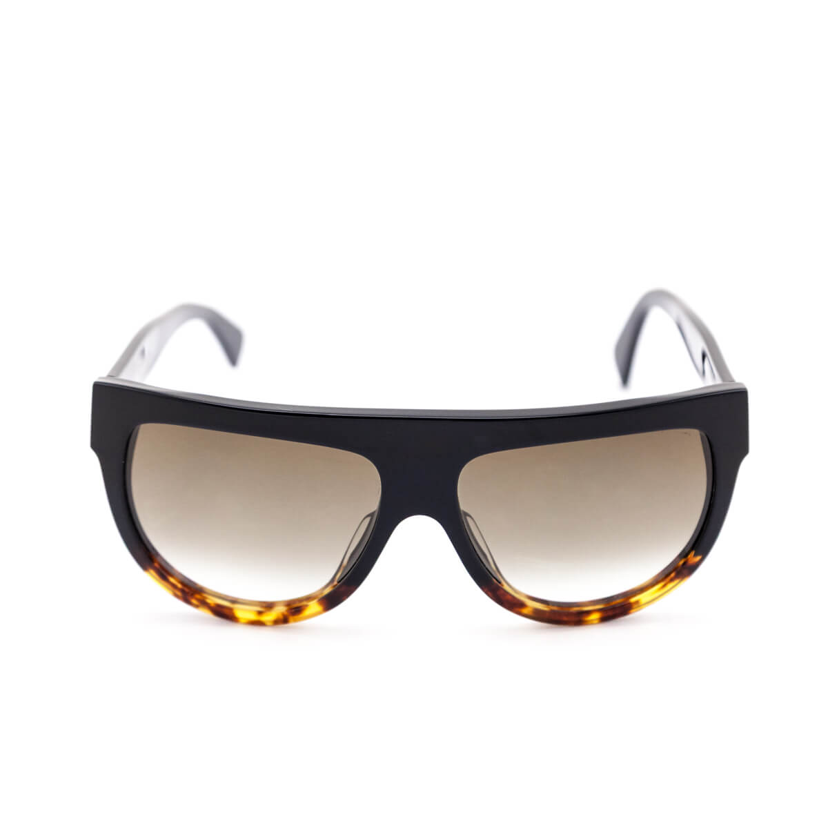 Celine Black Havane Flat Top Sunglasses