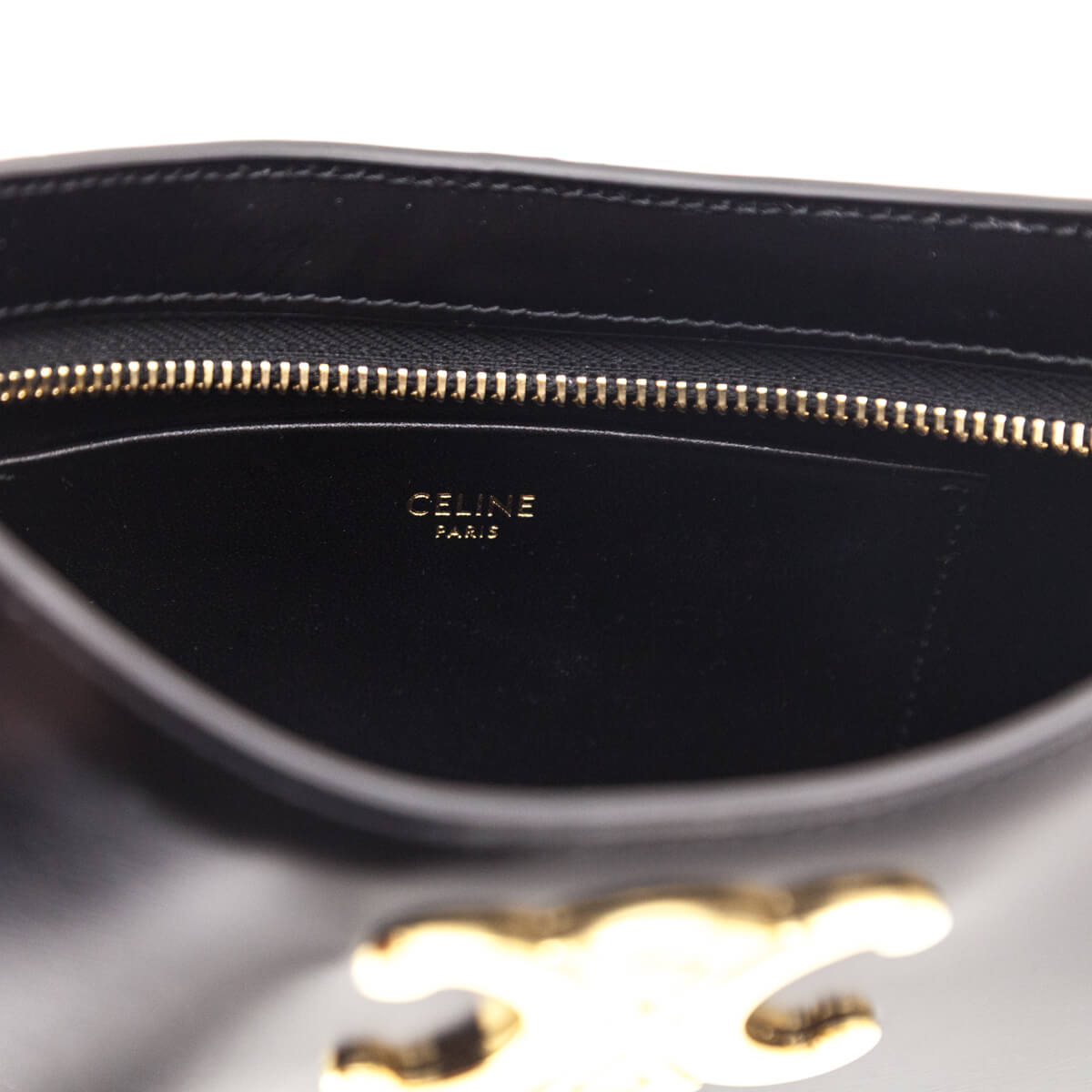 Celine Black Shiny Calfskin Medium Tilly Bag - Love that Bag etc - Preowned Authentic Designer Handbags & Preloved Fashions