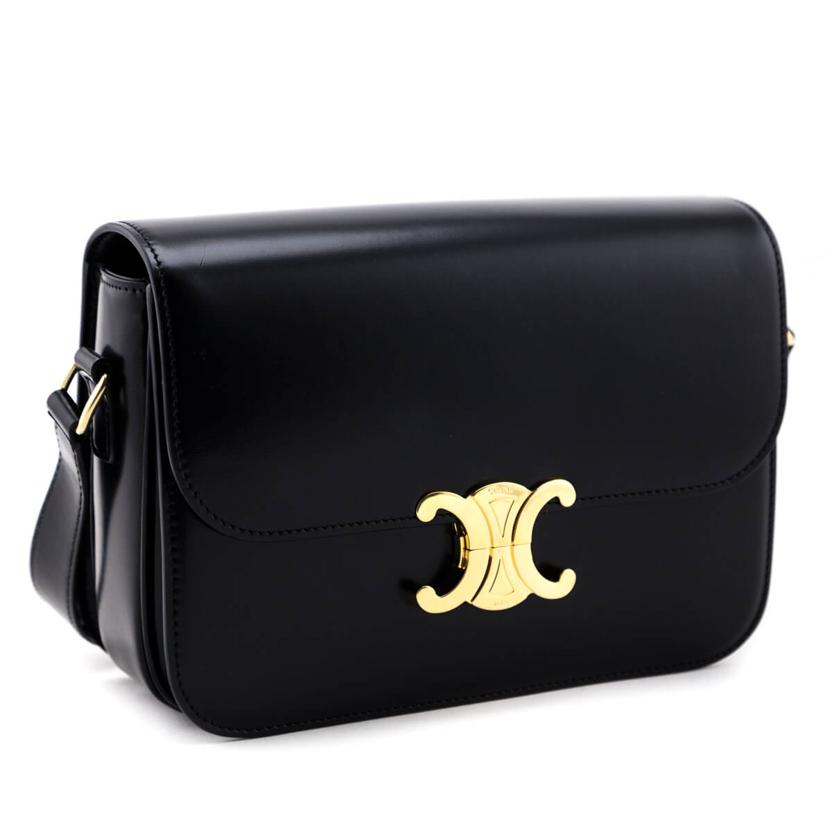 Celine Black Shiny Calfskin Medium Triomphe Bag - Shop Celine CA – Love  that Bag etc - Preowned Designer Fashions