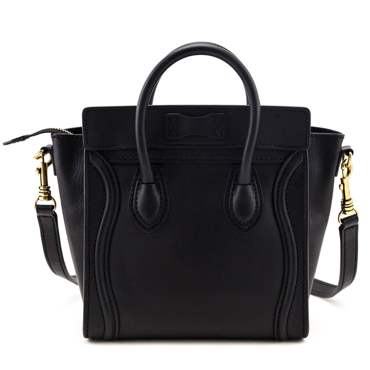 Celine Black Smooth Calfskin Luggage Nano - Love that Bag etc - Preowned Authentic Designer Handbags & Preloved Fashions