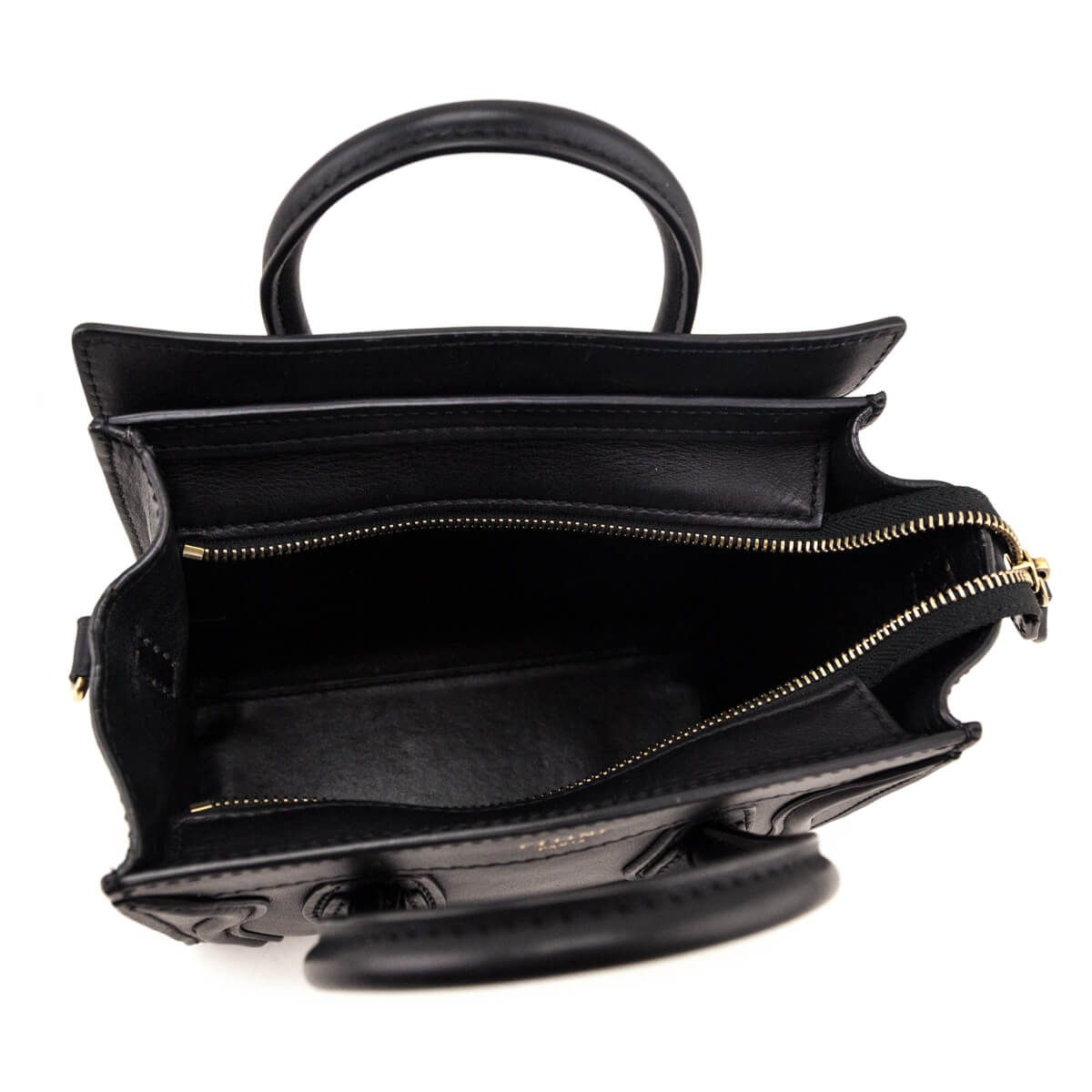 Celine Black Smooth Calfskin Luggage Nano - Love that Bag etc - Preowned Authentic Designer Handbags & Preloved Fashions