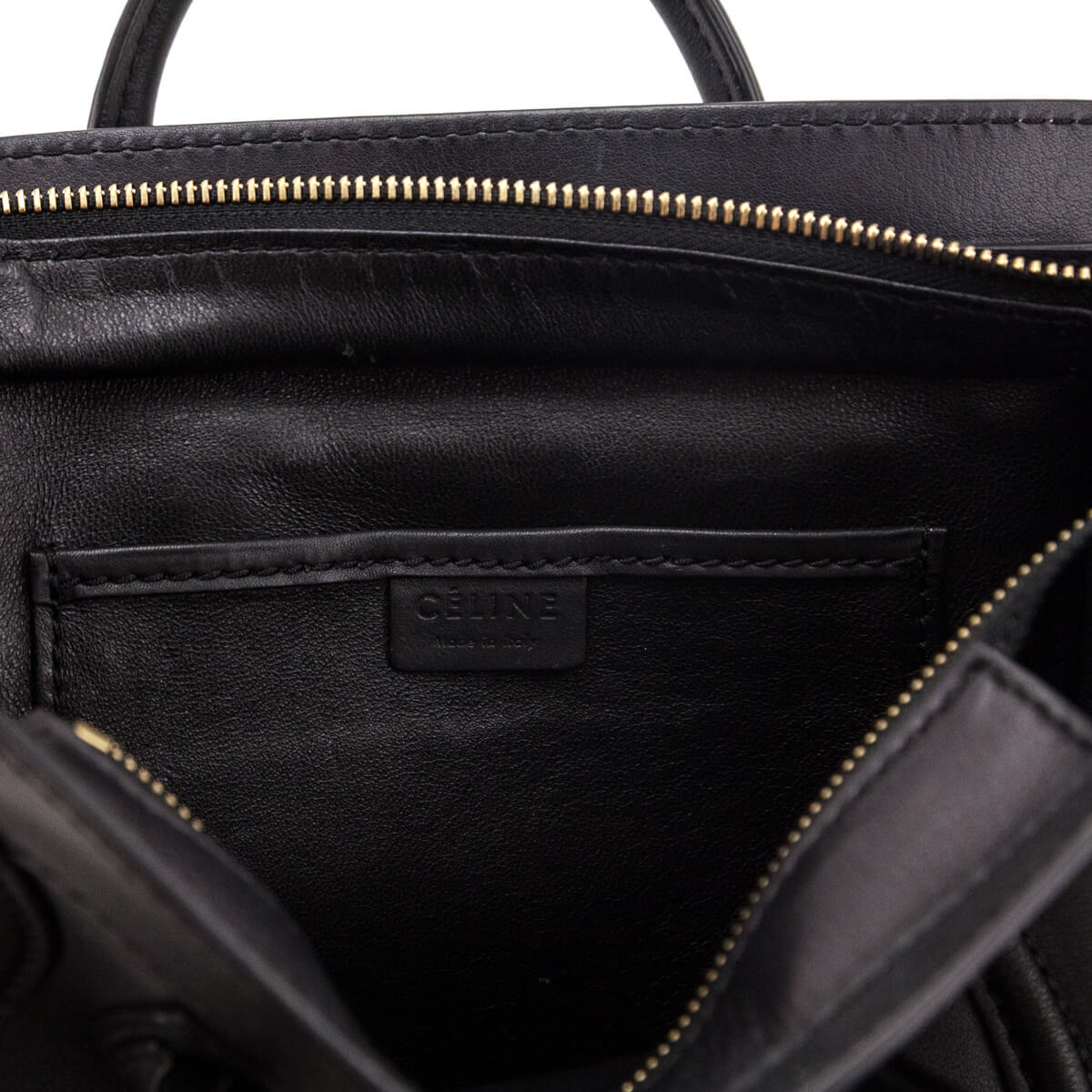 Celine Black Smooth Calfskin Luggage Nano - Love that Bag etc - Preowned Authentic Designer Handbags & Preloved Fashions
