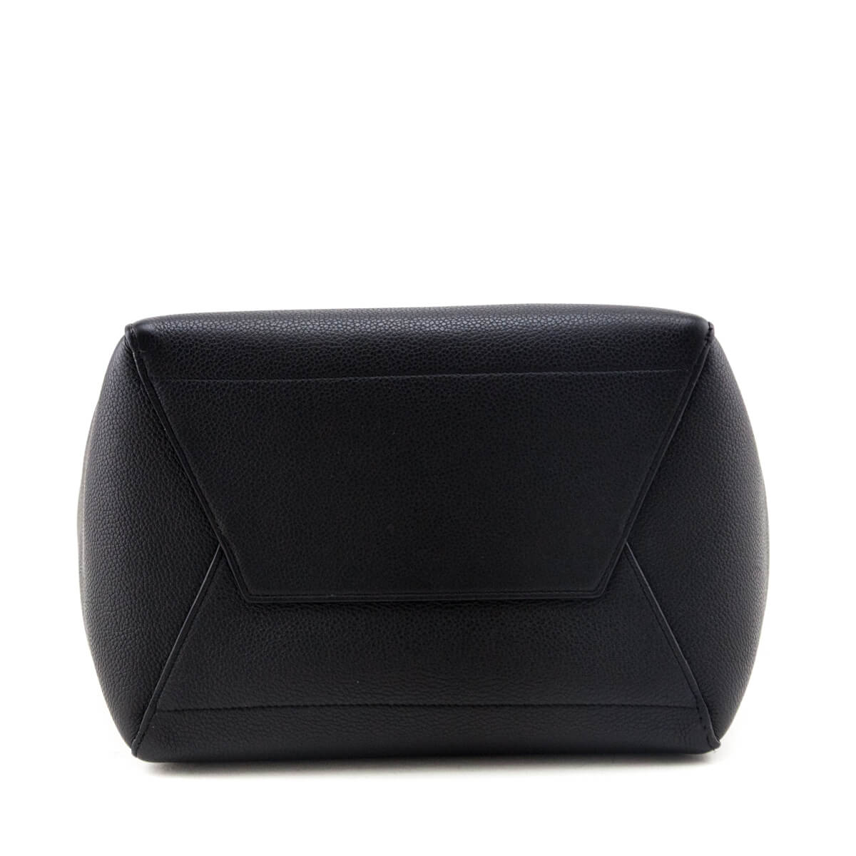 Celine Black Soft Grained Calfskin Sangle Bucket Bag