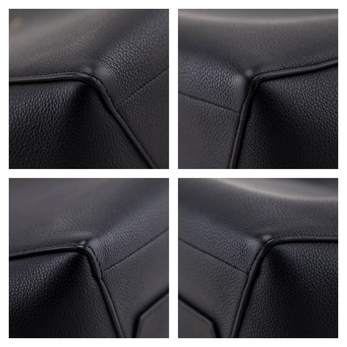 Celine Black Soft Grained Calfskin Sangle Bucket Bag