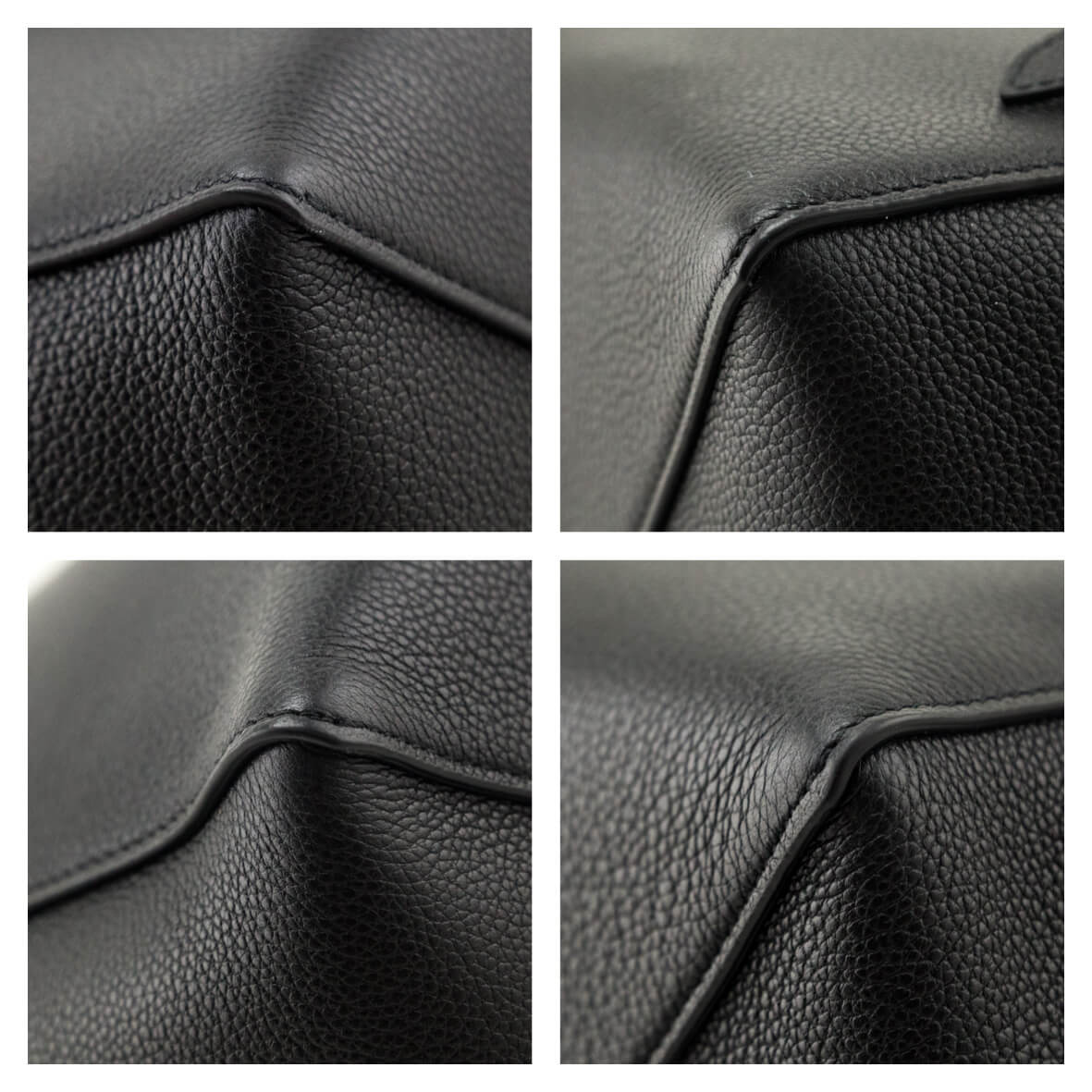 Celine Black Soft Grained Calfskin Small Belt Cabas Phantom Tote - Love that Bag etc - Preowned Authentic Designer Handbags & Preloved Fashions