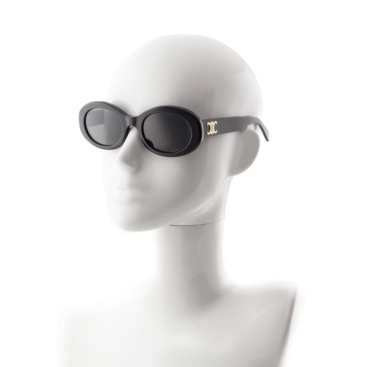 Celine Black Oval Triomphe Sunglasses - Love that Bag etc - Preowned Authentic Designer Handbags & Preloved Fashions