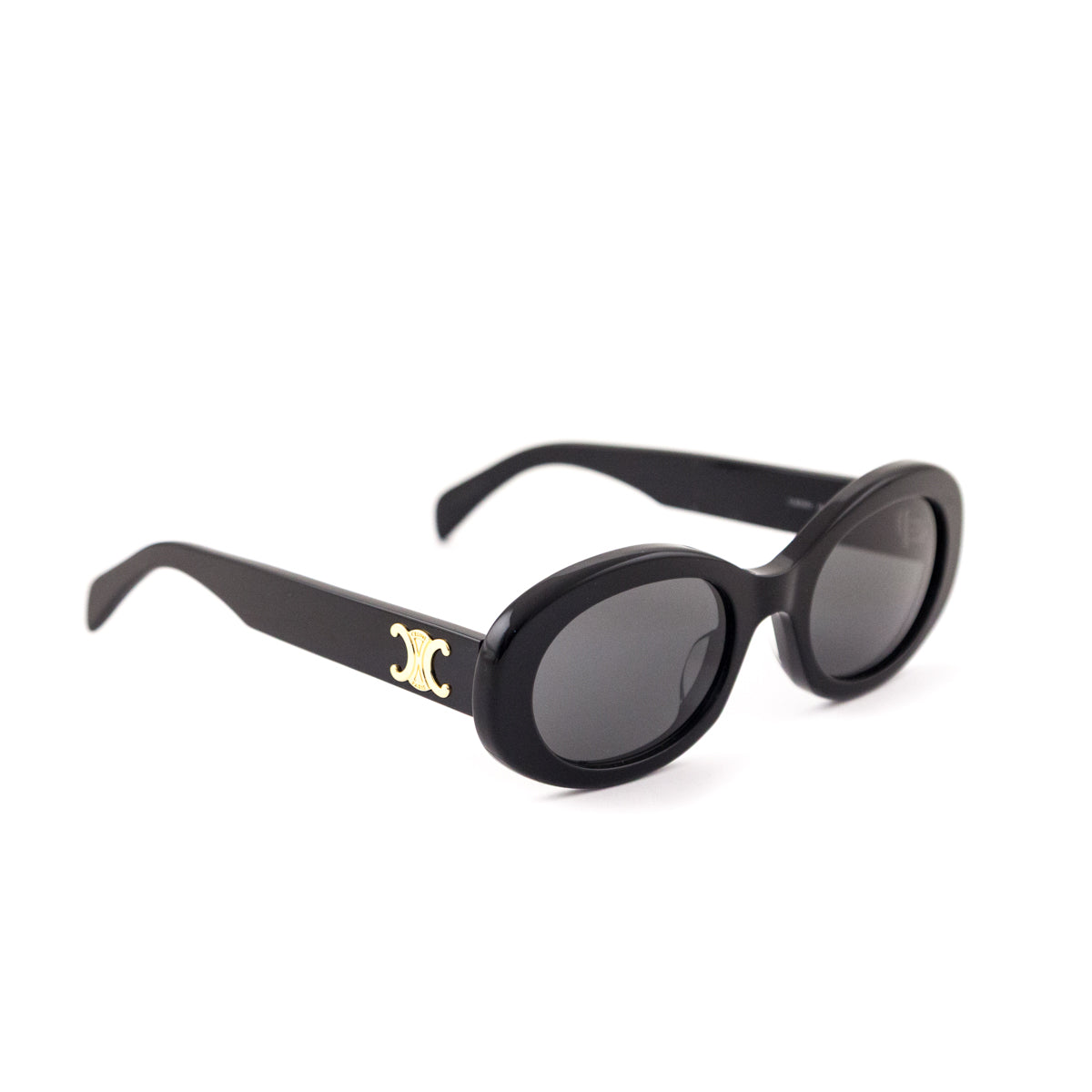 Celine Black Oval Triomphe Sunglasses - Love that Bag etc - Preowned Authentic Designer Handbags & Preloved Fashions