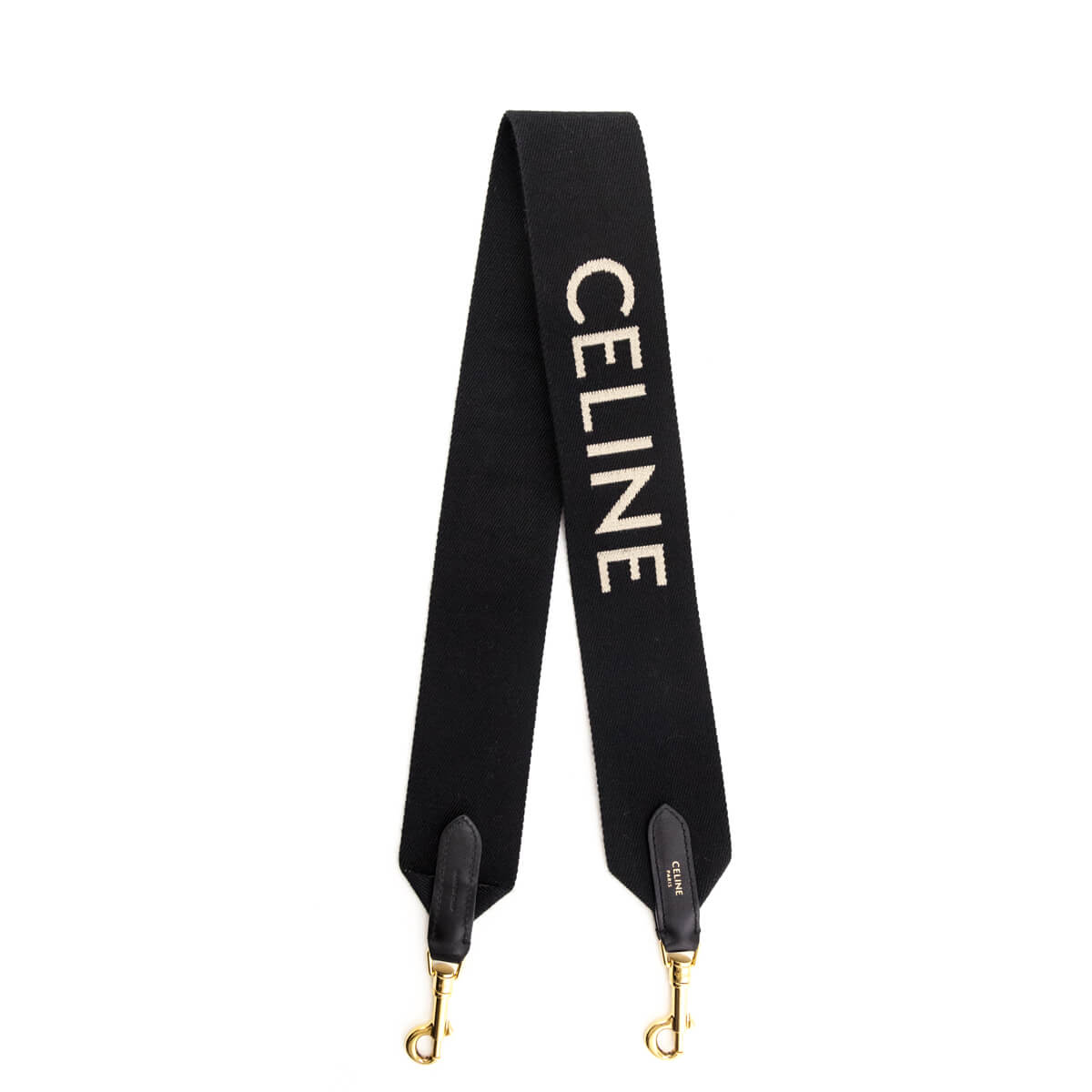 Celine Black & Beige Jacquard Wool Logo Bag Strap - Love that Bag etc - Preowned Authentic Designer Handbags & Preloved Fashions
