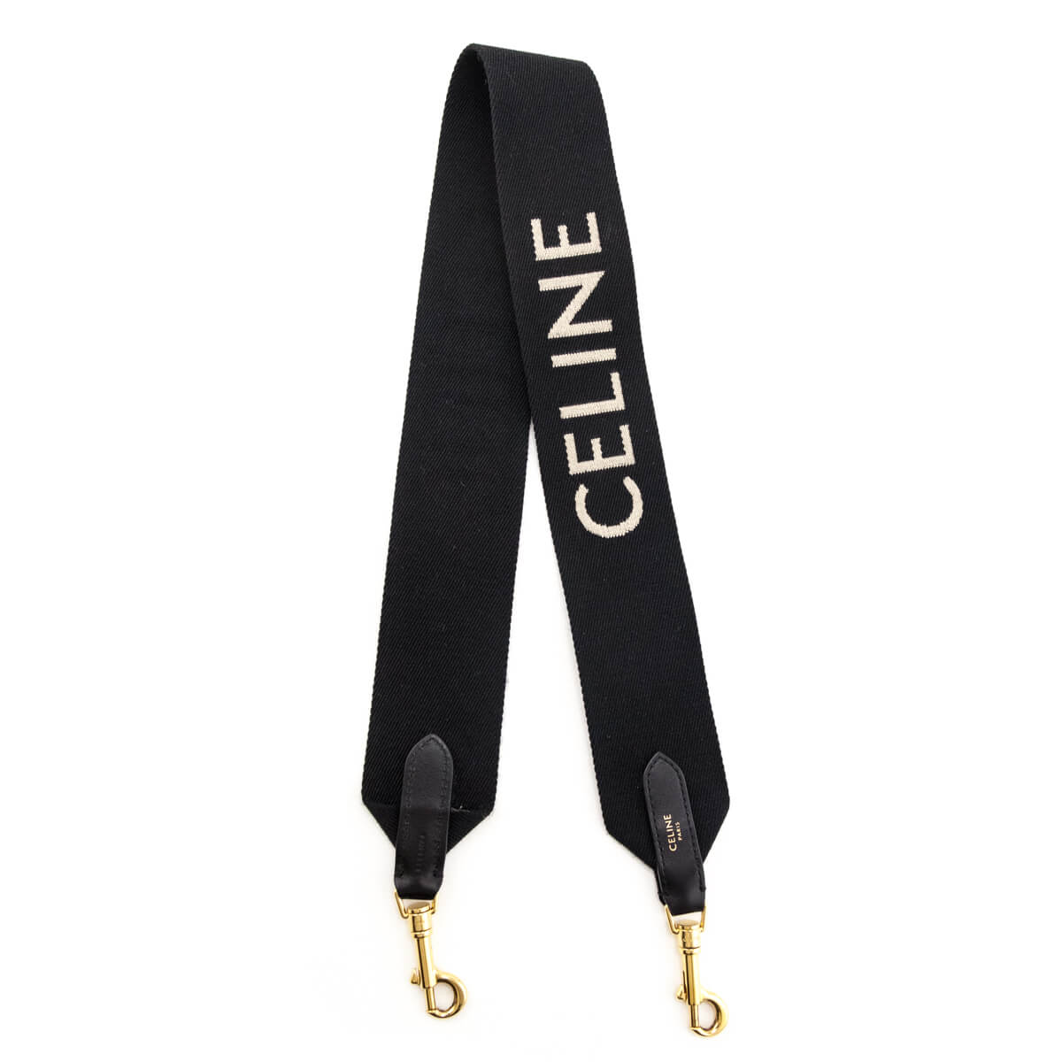 Celine Black & Beige Jacquard Wool Logo Bag Strap - Love that Bag etc - Preowned Authentic Designer Handbags & Preloved Fashions