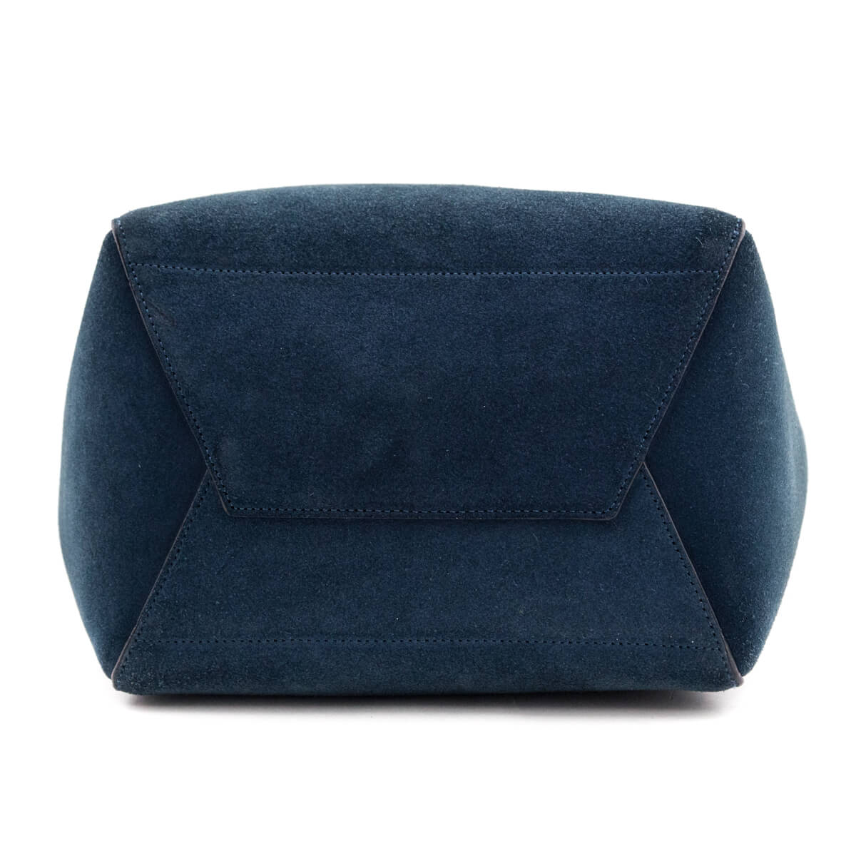 Celine Blue Suede Calfskin Sangle Bucket Bag - Love that Bag etc - Preowned Authentic Designer Handbags & Preloved Fashions