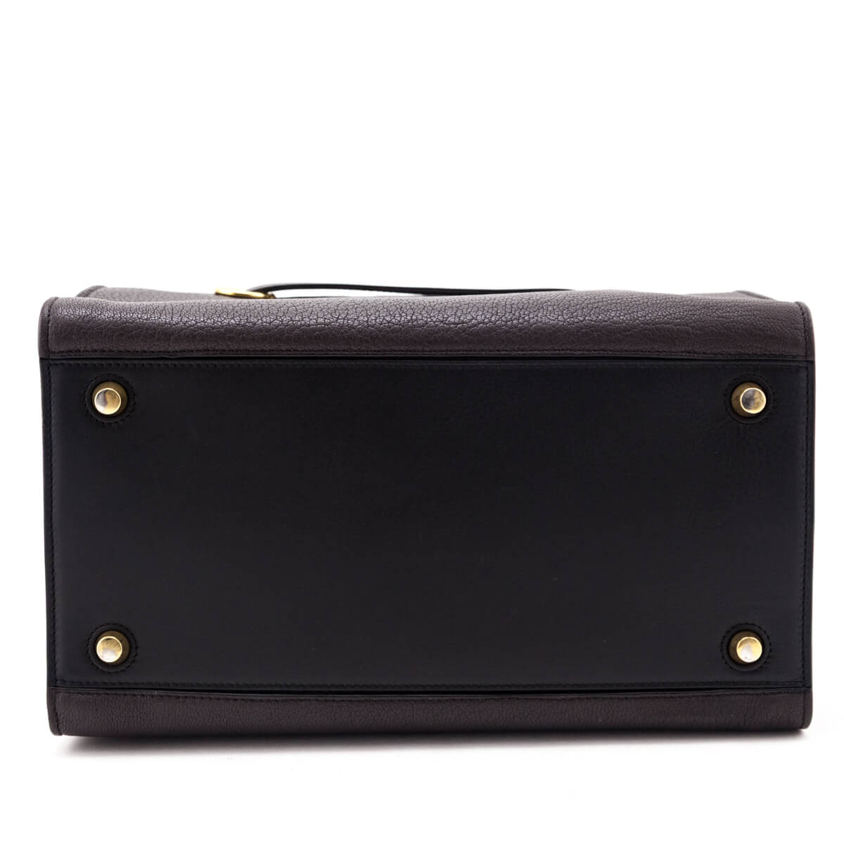 Celine Brown Black Goatskin Smooth Calfskin Medium Ring Bag - Love that Bag etc - Preowned Authentic Designer Handbags & Preloved Fashions