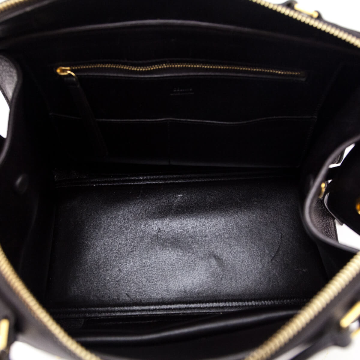 Celine Brown Black Goatskin Smooth Calfskin Medium Ring Bag - Love that Bag etc - Preowned Authentic Designer Handbags & Preloved Fashions