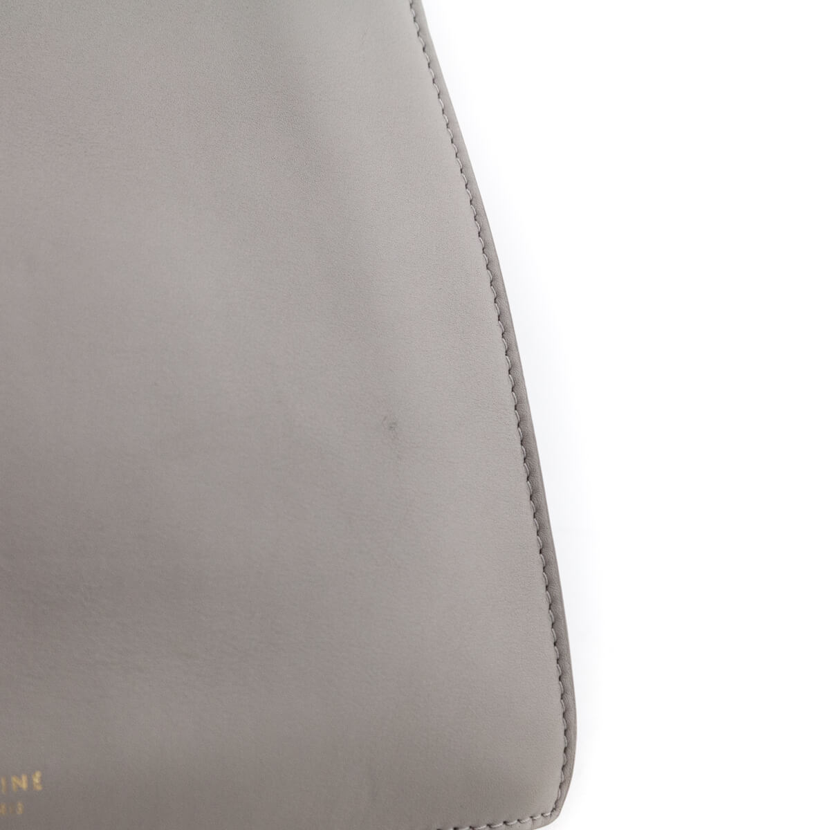 Celine Gray Smooth Calfskin Mini Clasp Bag - Love that Bag etc - Preowned Authentic Designer Handbags & Preloved Fashions