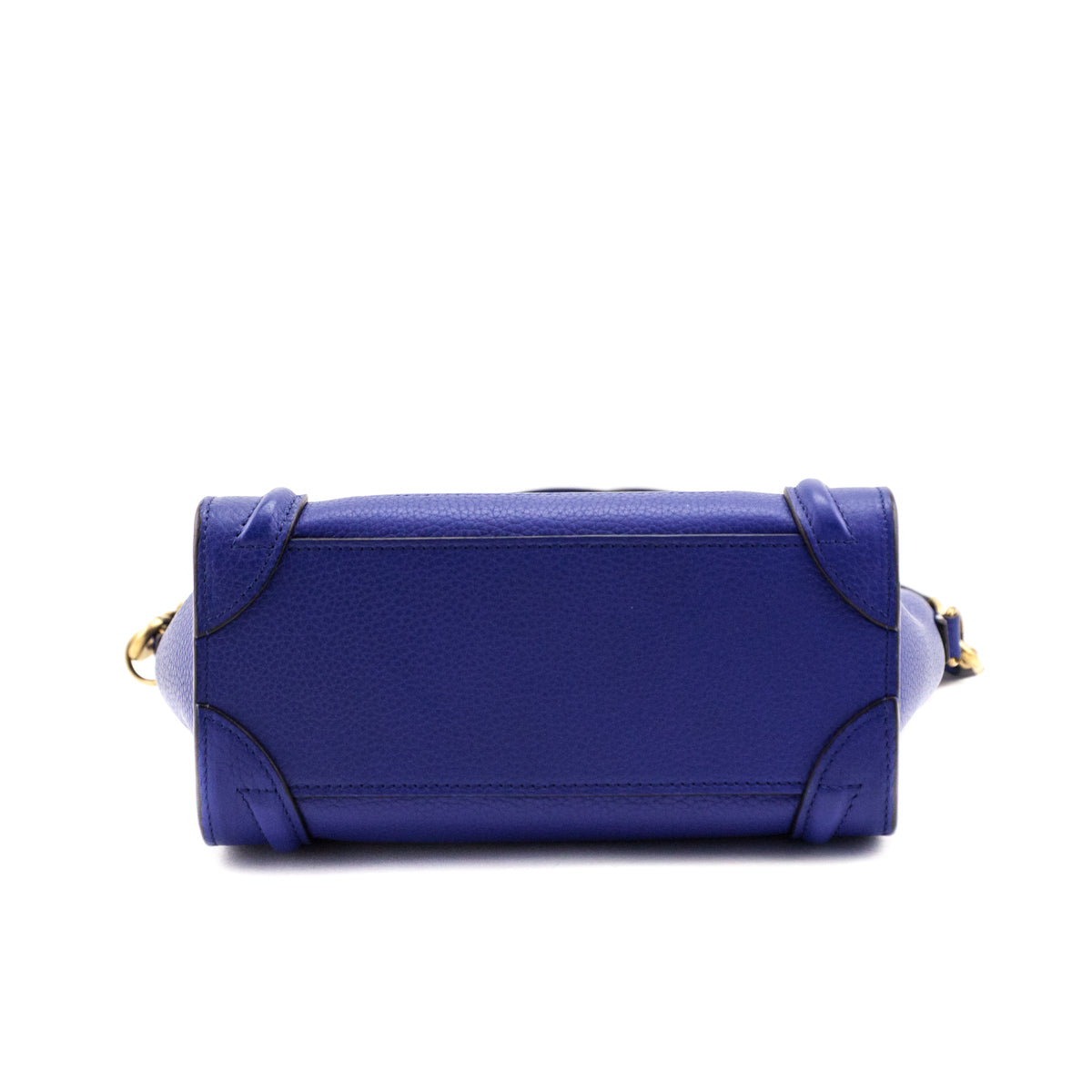 Celine Indigo Drummed Calfskin Nano Luggage