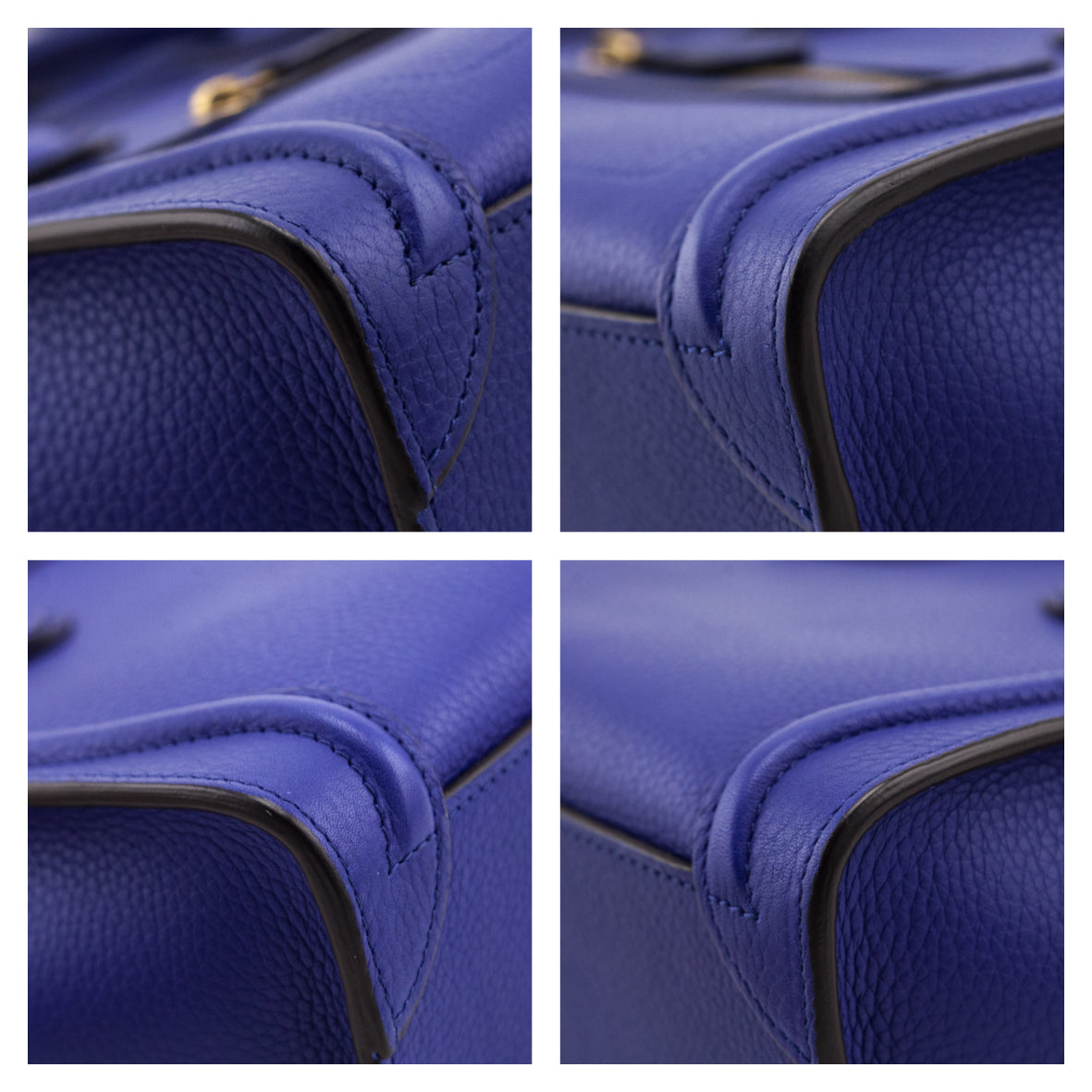 Celine Indigo Drummed Calfskin Nano Luggage