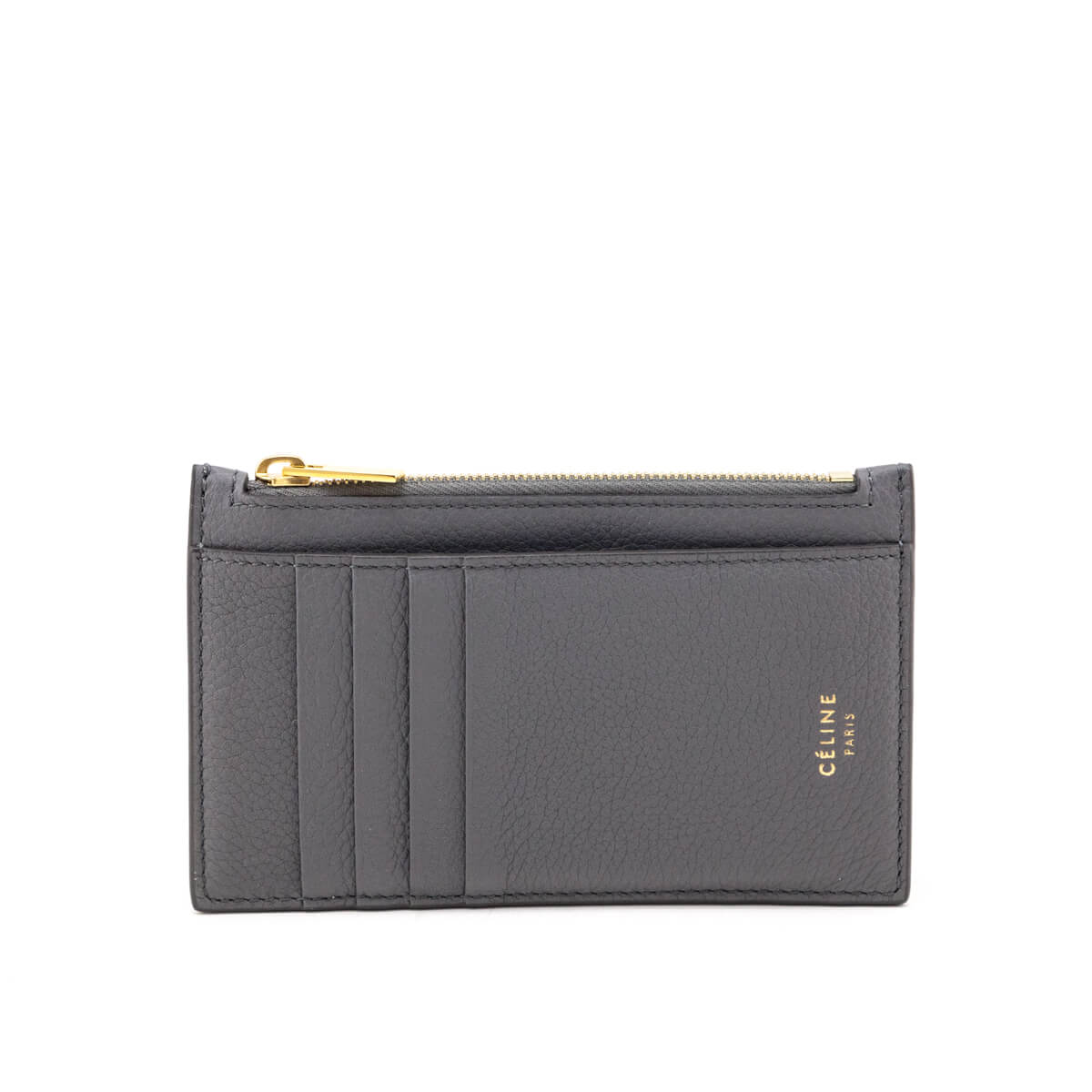 Celine Kohl Drummed Calfskin Compact Card Holder