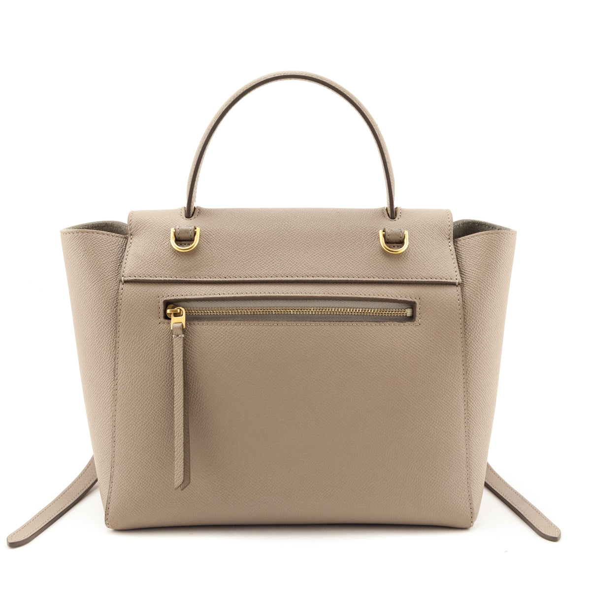 Celine Light Taupe Grained Calfskin Micro Belt Bag - Love that Bag etc - Preowned Authentic Designer Handbags & Preloved Fashions