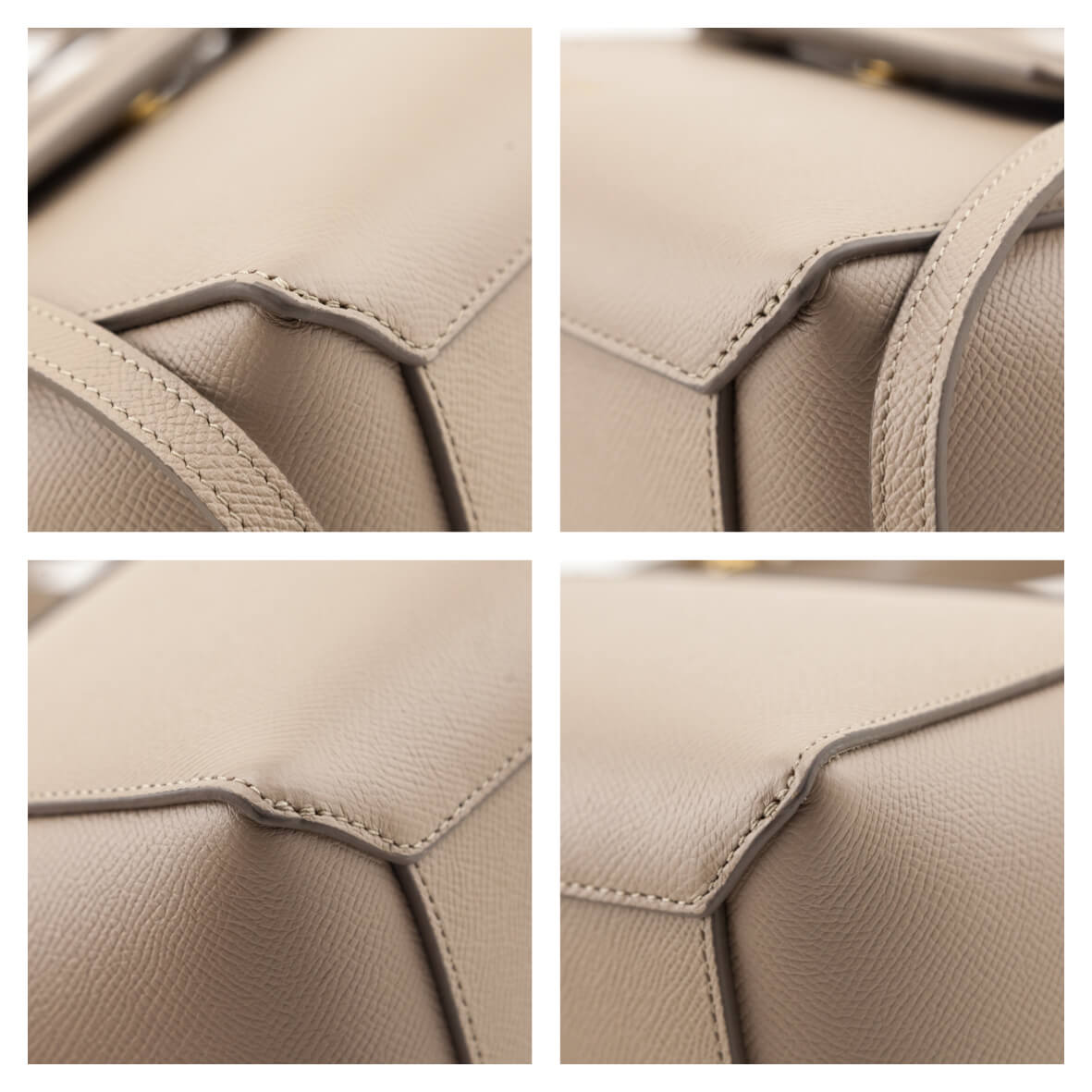 Celine Light Taupe Grained Calfskin Nano Belt Bag