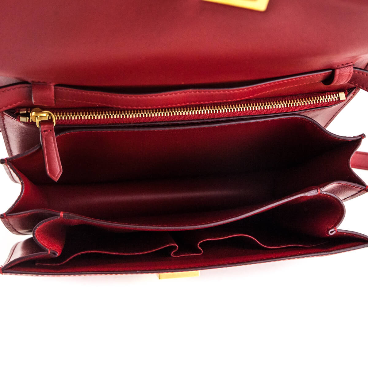 Celine Red Box Calfskin Medium Classic Box Flap Bag - Love that Bag etc - Preowned Authentic Designer Handbags & Preloved Fashions