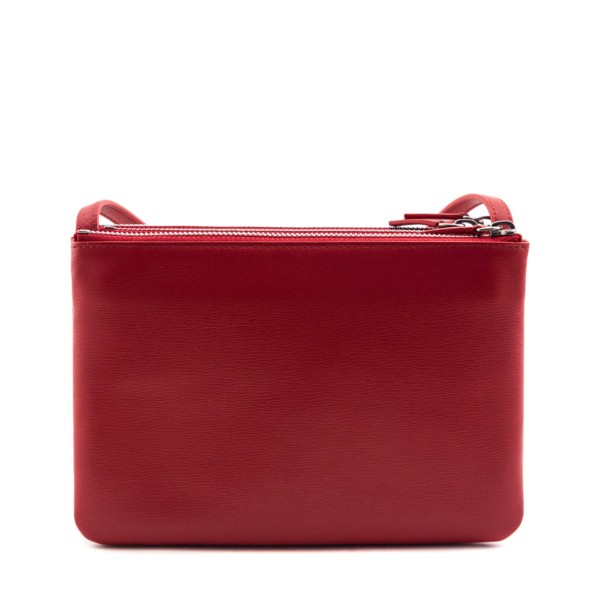 Celine Red Lambskin Small Trio Crossbody Bag
