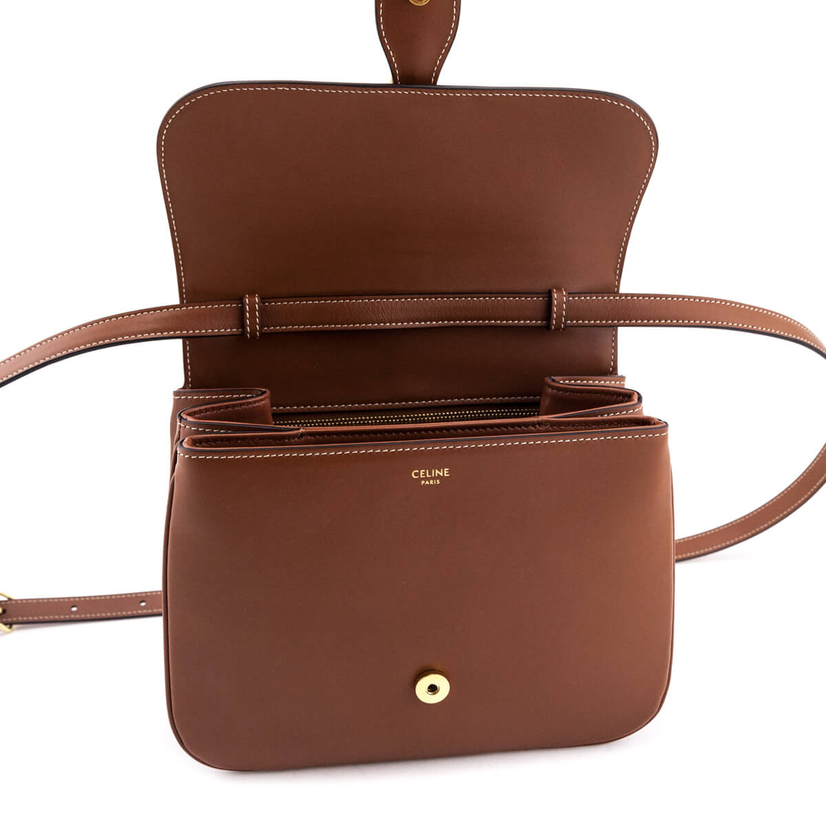 Celine Tabou Shoulder Bag Celine Tan Smooth Calfskin Medium Tabou