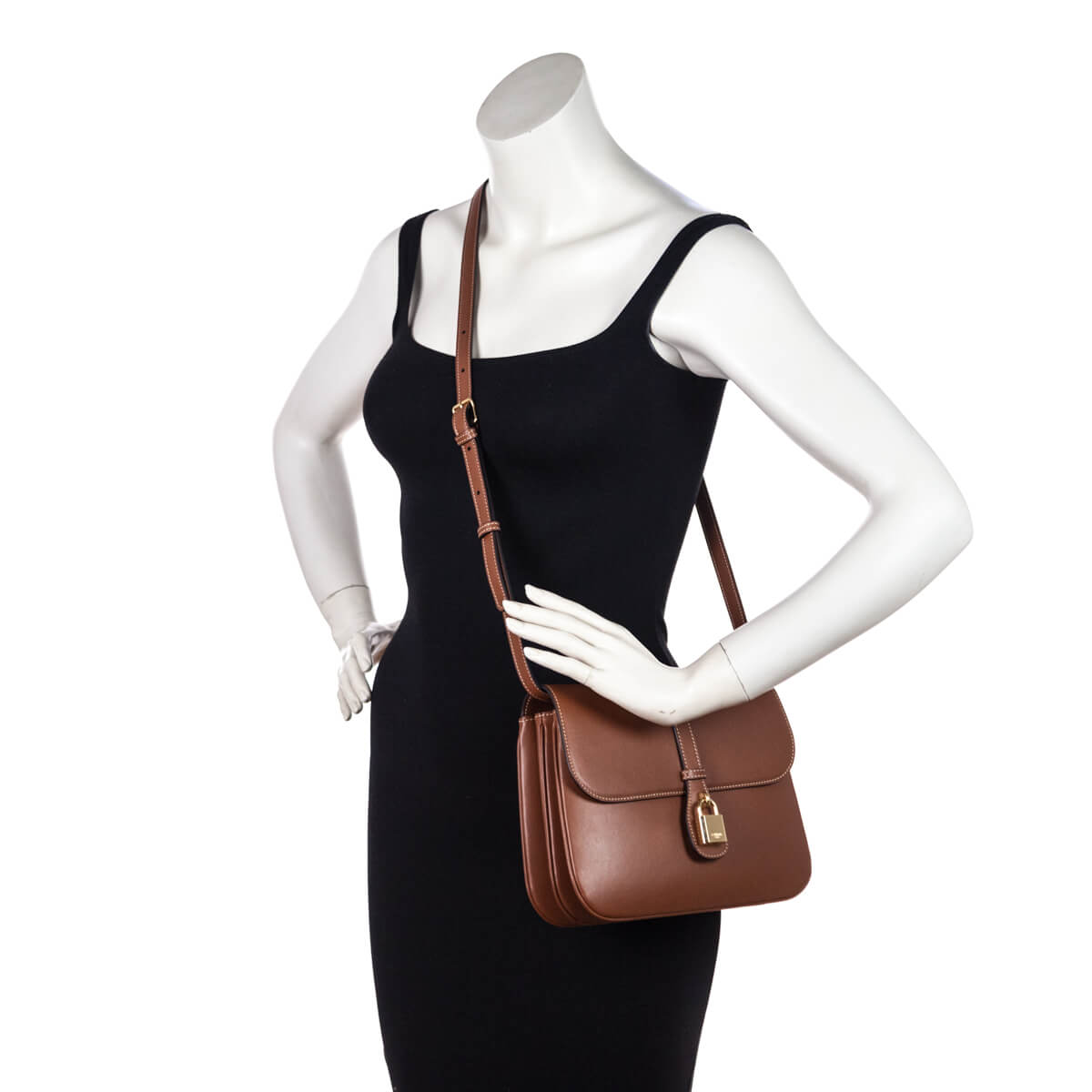 Celine Tan Smooth Calfskin Medium Tabou Bag - Love that Bag etc - Preowned Authentic Designer Handbags & Preloved Fashions