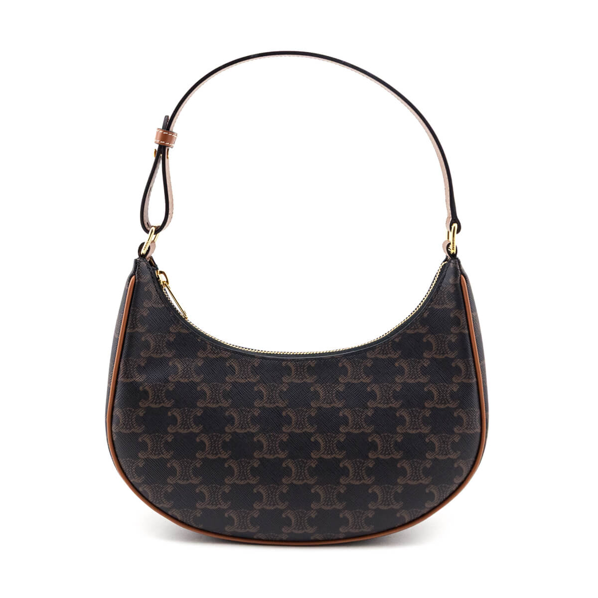 Celine Tan Triomphe Canvas Calfskin Ava Shoulder Bag - Love that Bag etc - Preowned Authentic Designer Handbags & Preloved Fashions