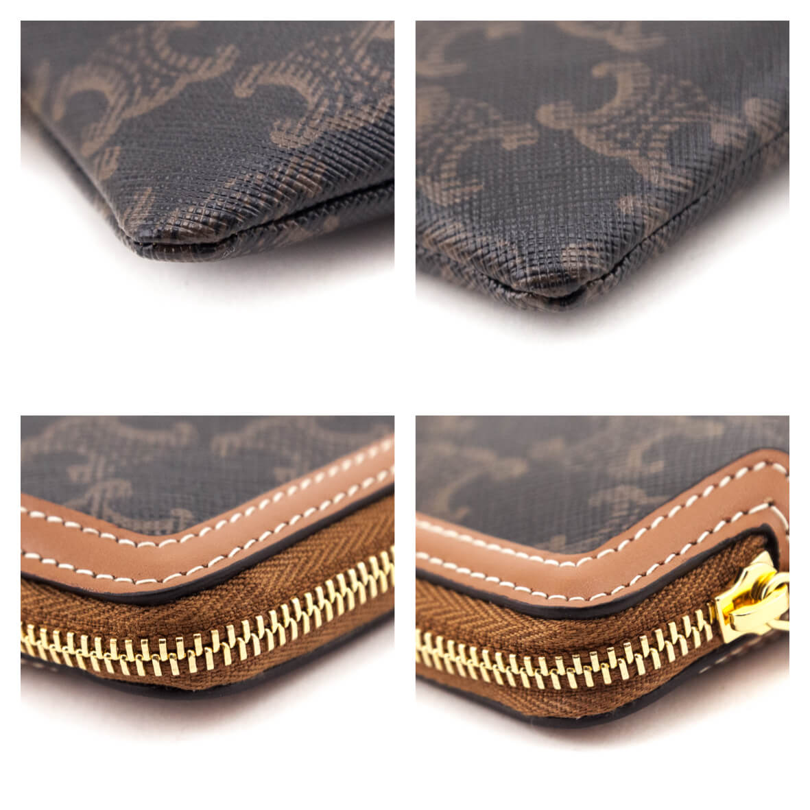 Celine Tan Triomphe Canvas Long Pouch With Strap