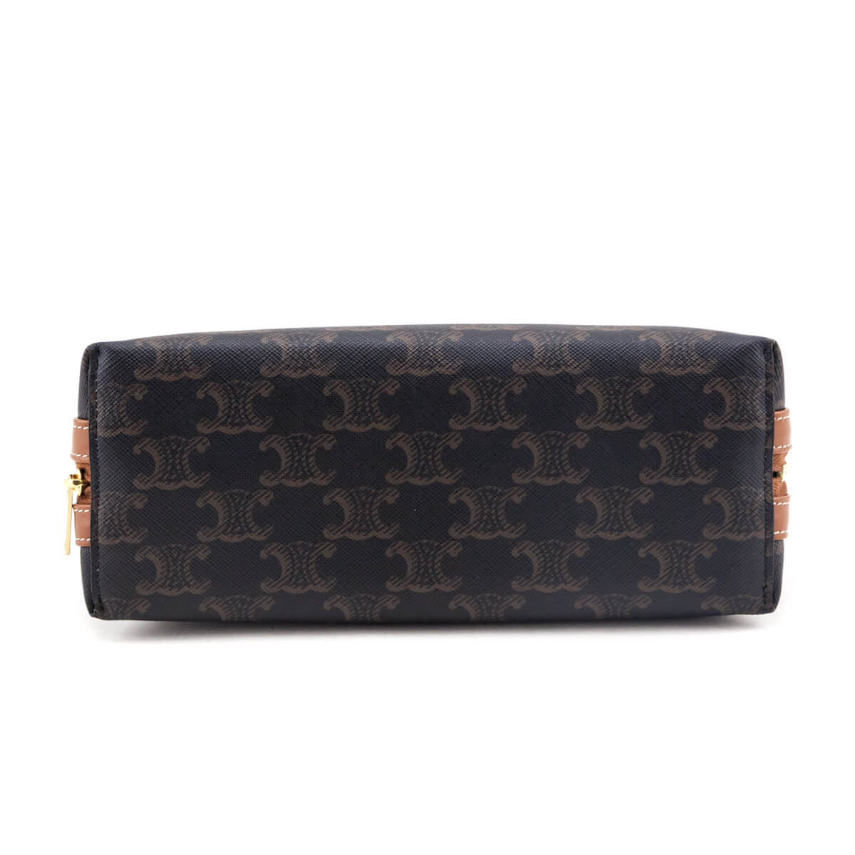 Celine Tan Triomphe Canvas Medium Cosmetic Pouch - Love that Bag etc - Preowned Authentic Designer Handbags & Preloved Fashions