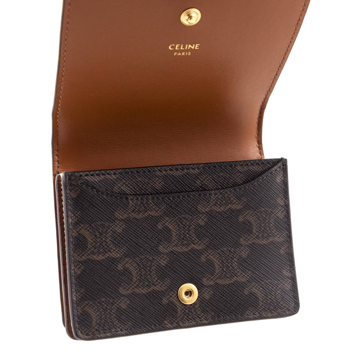 Celine Tan Triomphe Canvas Triomphe Flap Card Holder