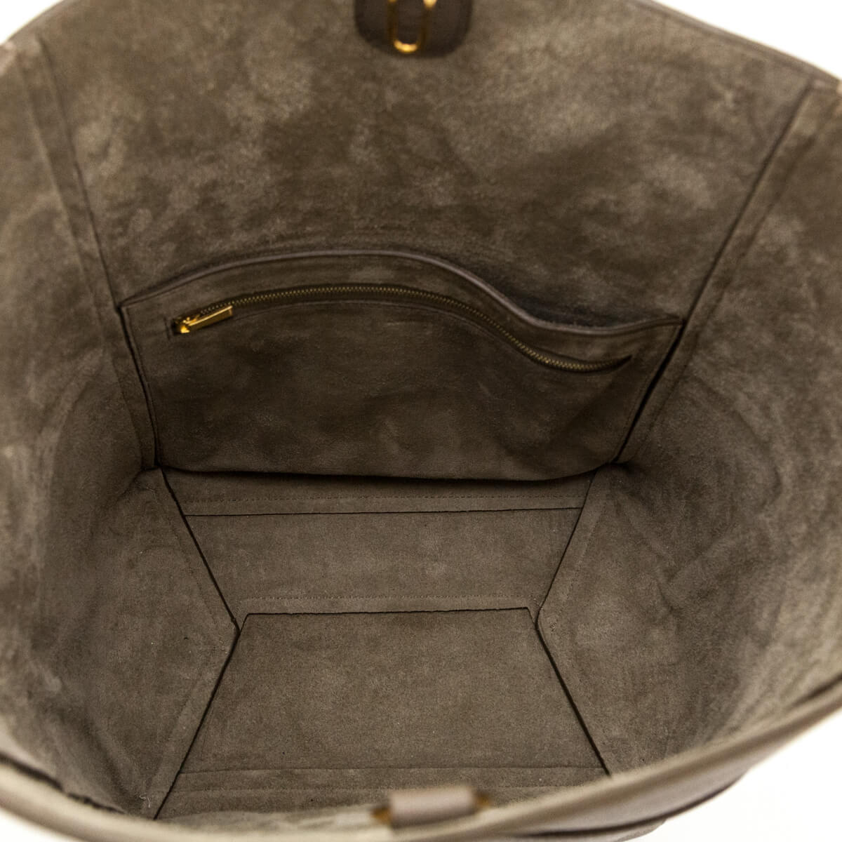 Celine Taupe Soft Grained Calfskin Sangle Bucket Bag - Love that Bag etc - Preowned Authentic Designer Handbags & Preloved Fashions