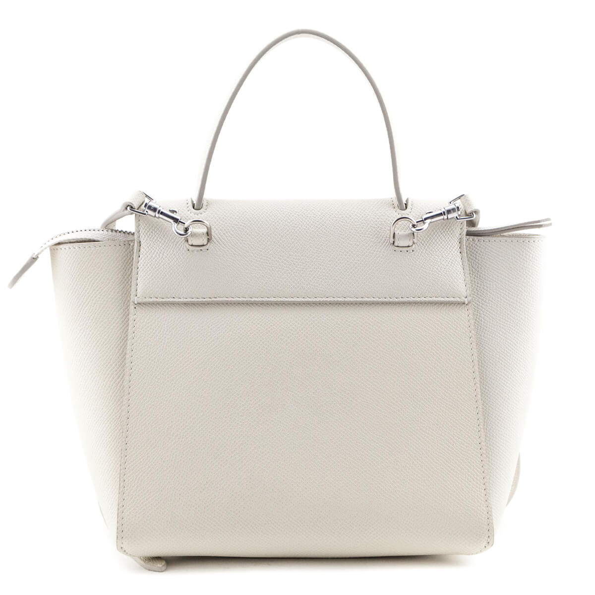 Celine White Grained Calfskin Nano Belt Bag - Love that Bag etc - Preowned Authentic Designer Handbags & Preloved Fashions