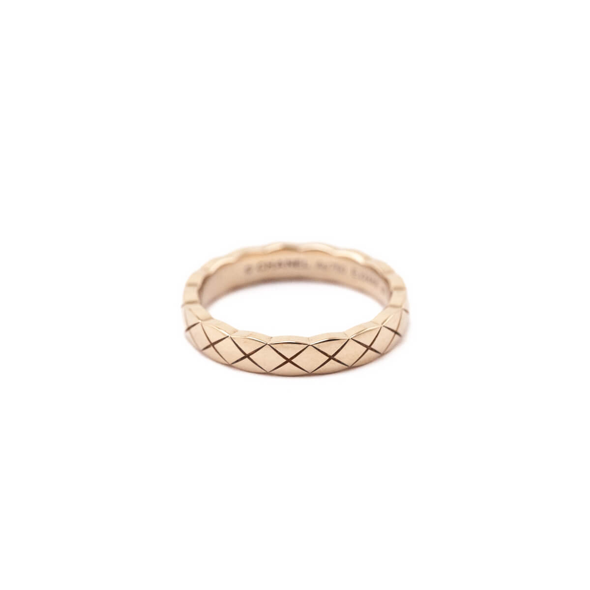 Coco Chanel Rings Sizes Chanel 18K Beige Gold Mini Coco Crush Ring Size 4.5