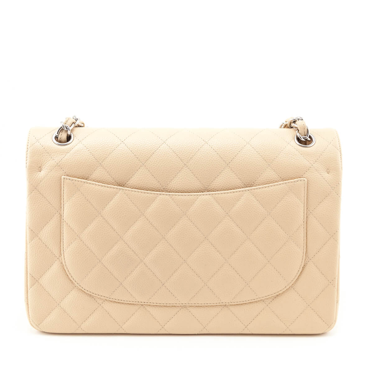 Chanel Beige Caviar Quilted Jumbo Double Flap - Love that Bag etc - Preowned Authentic Designer Handbags & Preloved Fashions