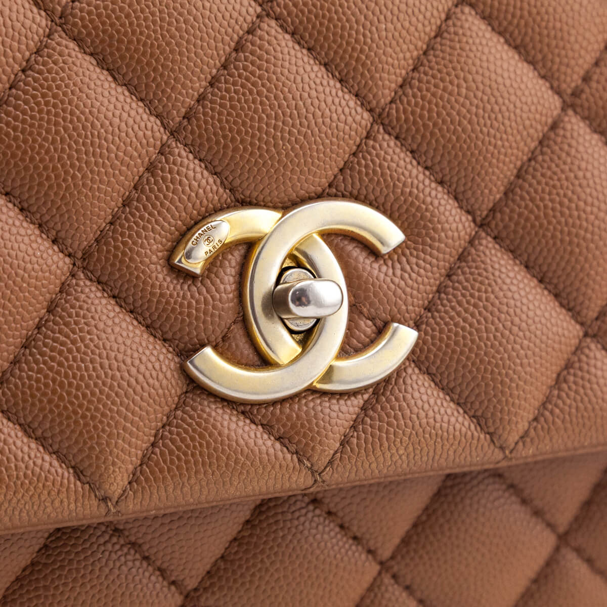 Chanel Beige Caviar & Lizard Quilted Medium Coco Handle Flap Bag - Love that Bag etc - Preowned Authentic Designer Handbags & Preloved Fashions