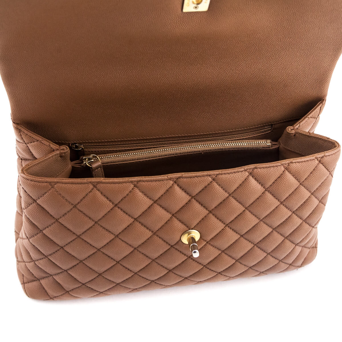 Chanel Beige Caviar & Lizard Quilted Medium Coco Handle Flap Bag - Love that Bag etc - Preowned Authentic Designer Handbags & Preloved Fashions