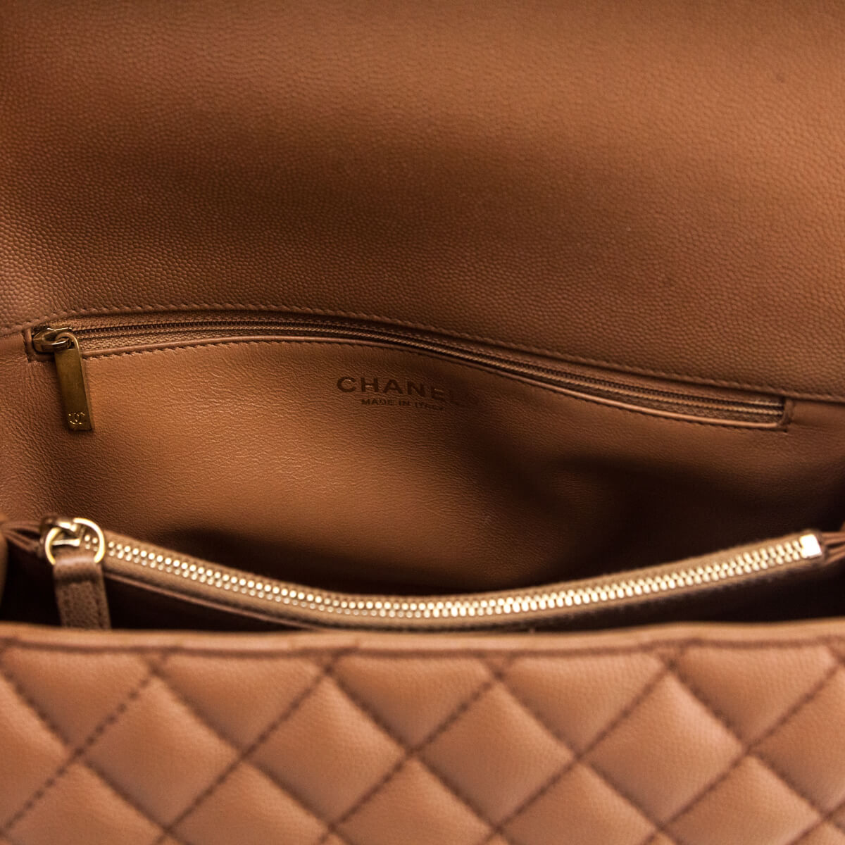 Chanel Beige Caviar & Lizard Quilted Medium Coco Handle Flap Bag - Love that Bag etc - Preowned Authentic Designer Handbags & Preloved Fashions